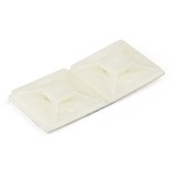 Startechcom 100 Pack Cable Tie Mounts with Adhesive Tape for 018in (46mm) Wide Ties - Nylonplastic Zip Tie Mounts - 94v-2 Fire & Ul