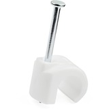 Startechcom 100 Pk (L) Cable Clips W Nail - Reusable Nail-in Clamps - Cord Mountingholding Clips - Cable Tacks Wire Fasteners White Taa