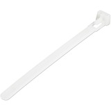 Startechcom 5(12cm) Reusable Cable Ties 1-18(30mm) Dia 50lb(22kg) Tensile Strength Nylon Inoutdoor Ul Listed 100 Pack White
