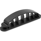 Startechcom 100 Cable Management Clips - Self Adhesive 6 Slot - Resusable Nylon Desktop Usbcomputer Cord Organizerclampcombholder Ul