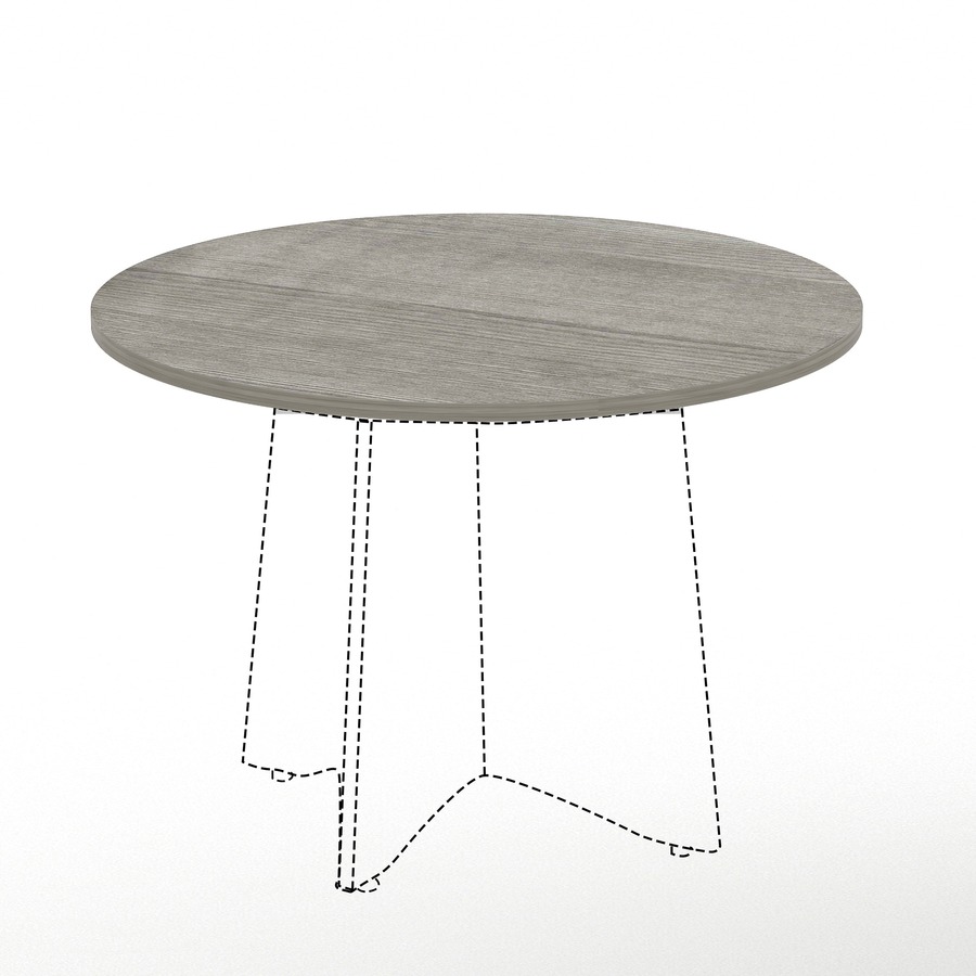 Lorell Weathered Charcoal Round Conference Table - Image 3