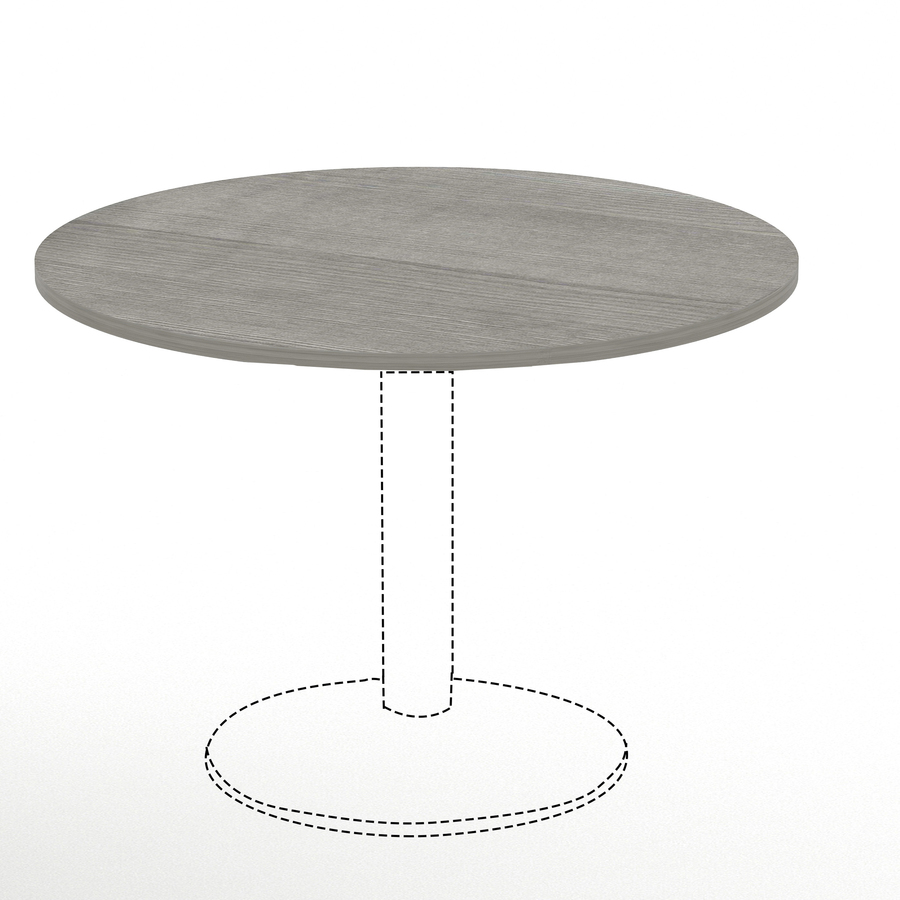 Lorell Weathered Charcoal Round Conference Table - Image 4