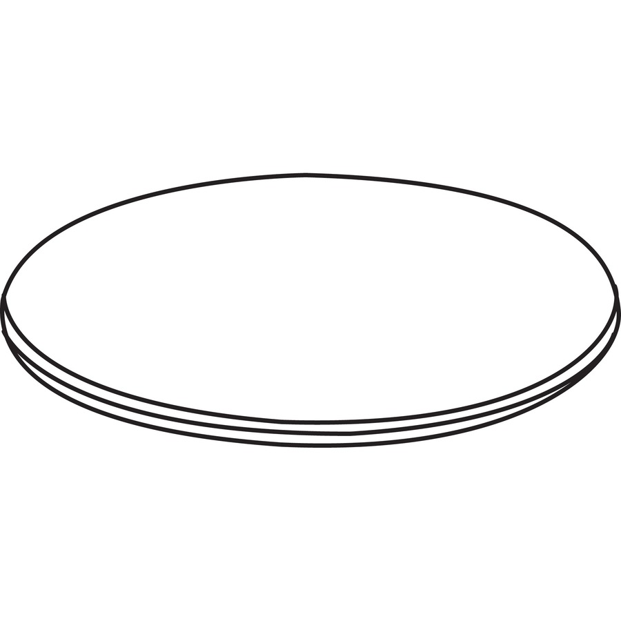 Lorell Weathered Charcoal Round Conference Table - Image 5