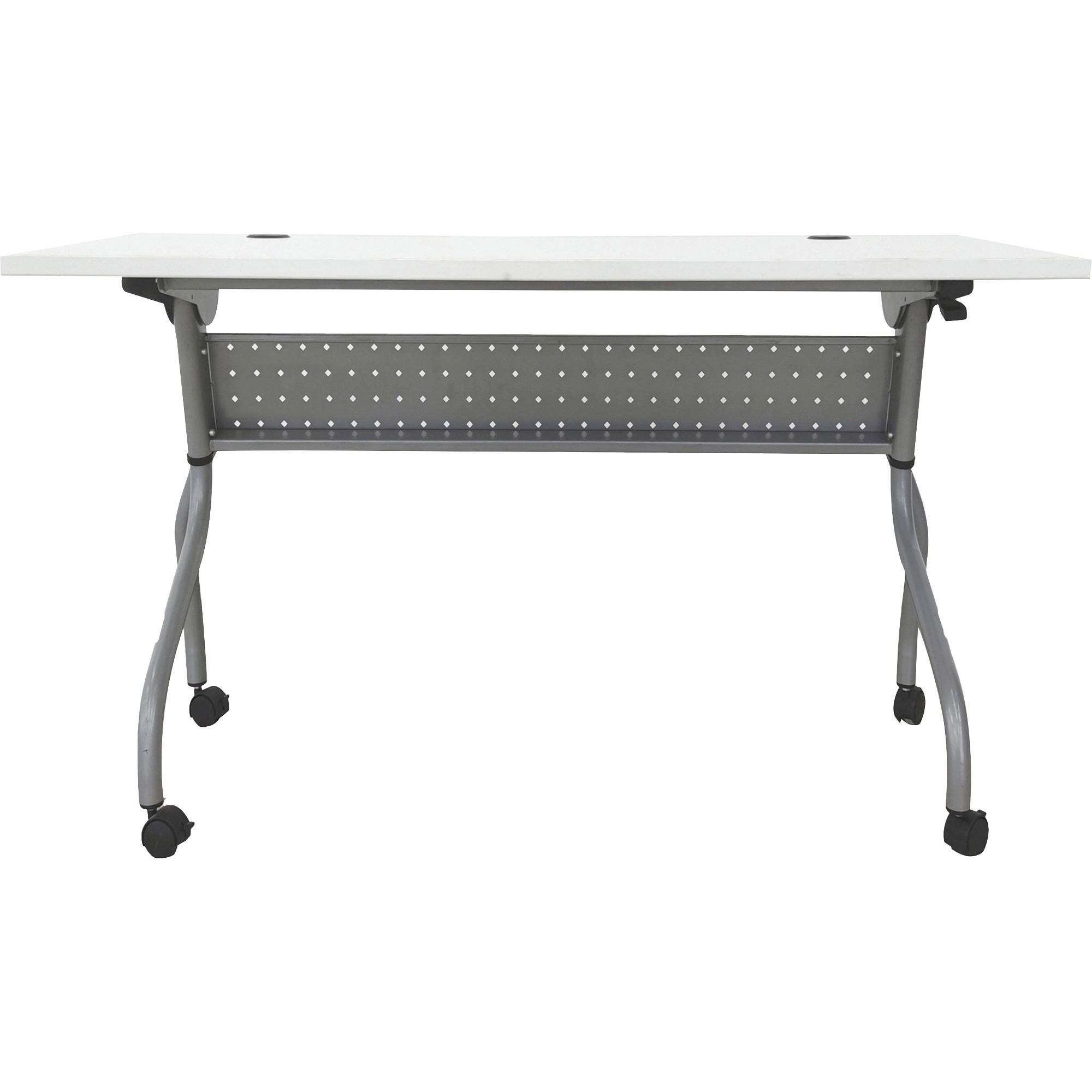 Lorell White Laminate Flip Top Training Table