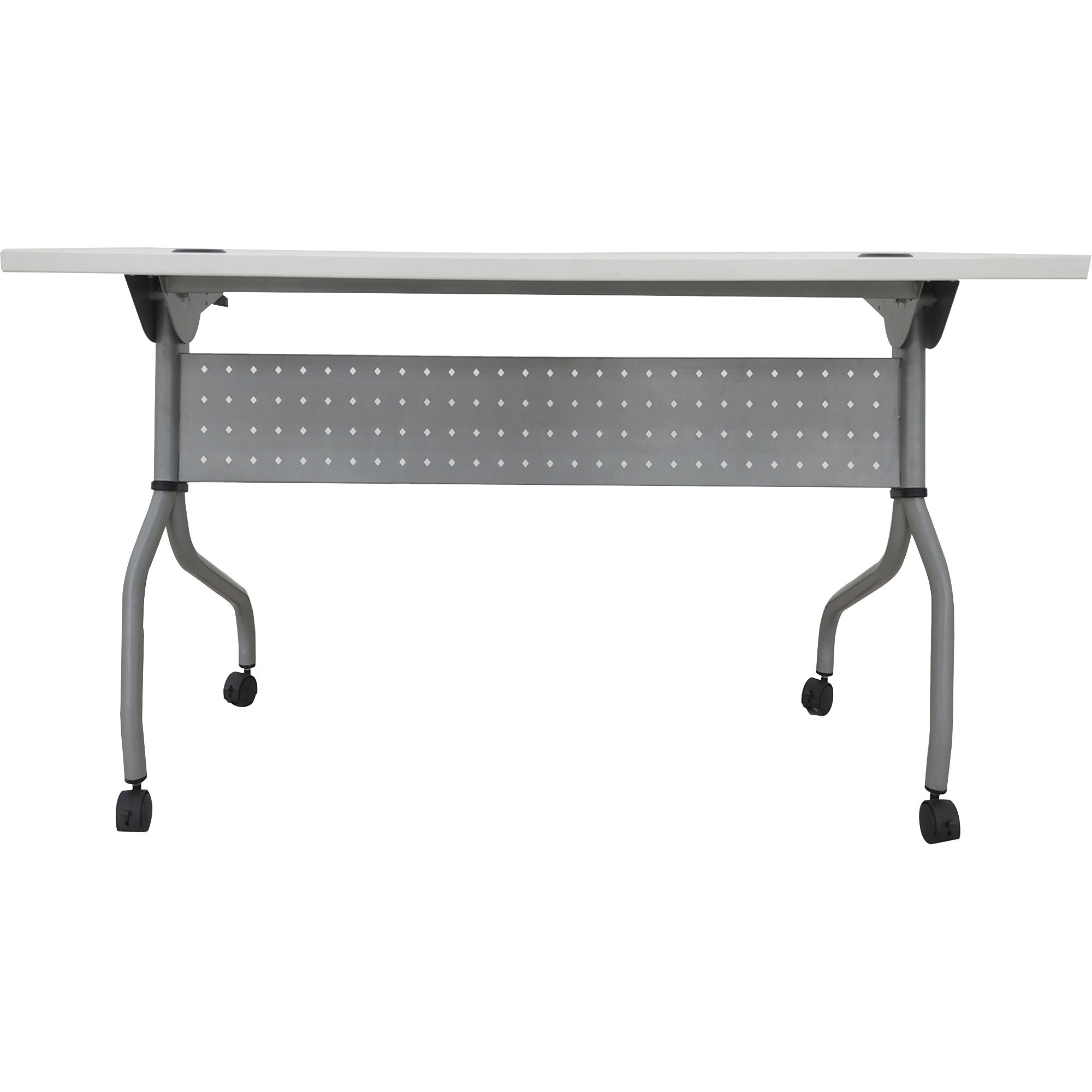 Lorell White Laminate Flip Top Training Table