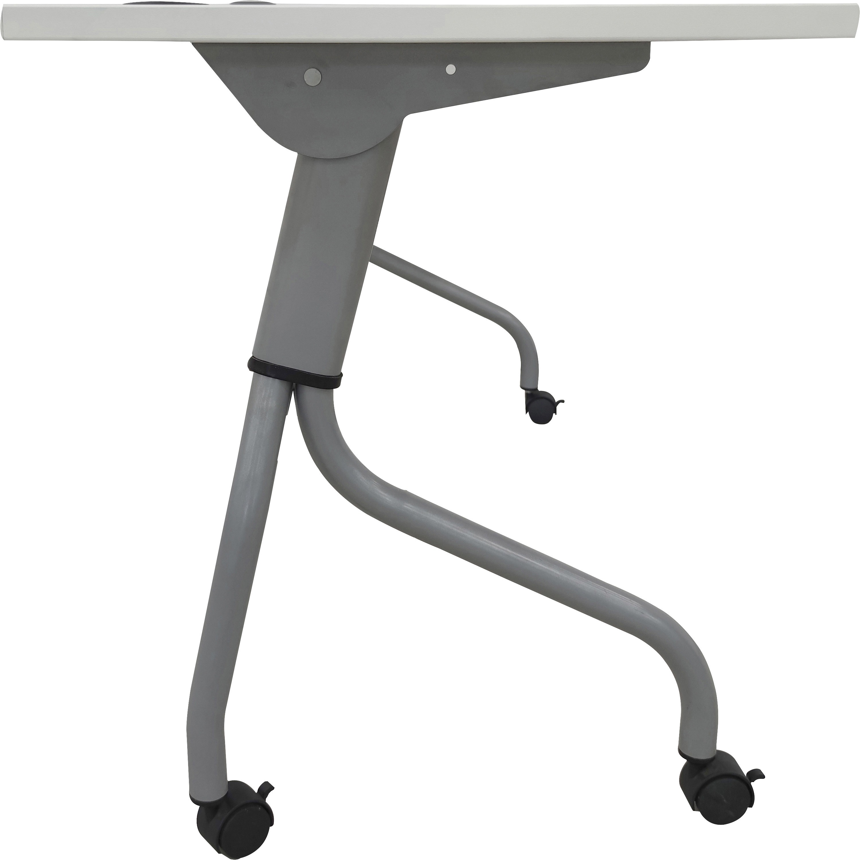 Lorell White Laminate Flip Top Training Table