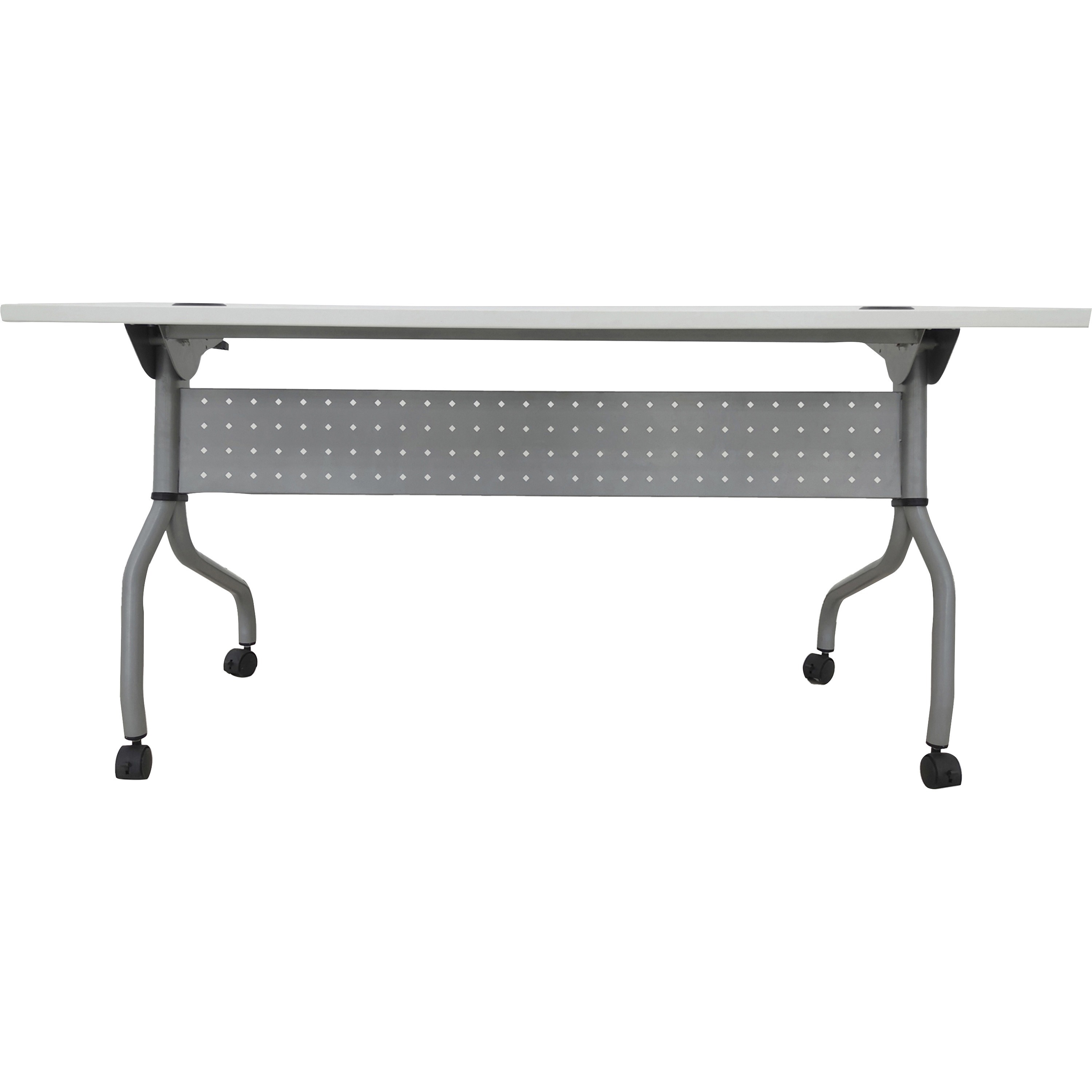 Lorell White Laminate Flip Top Training Table
