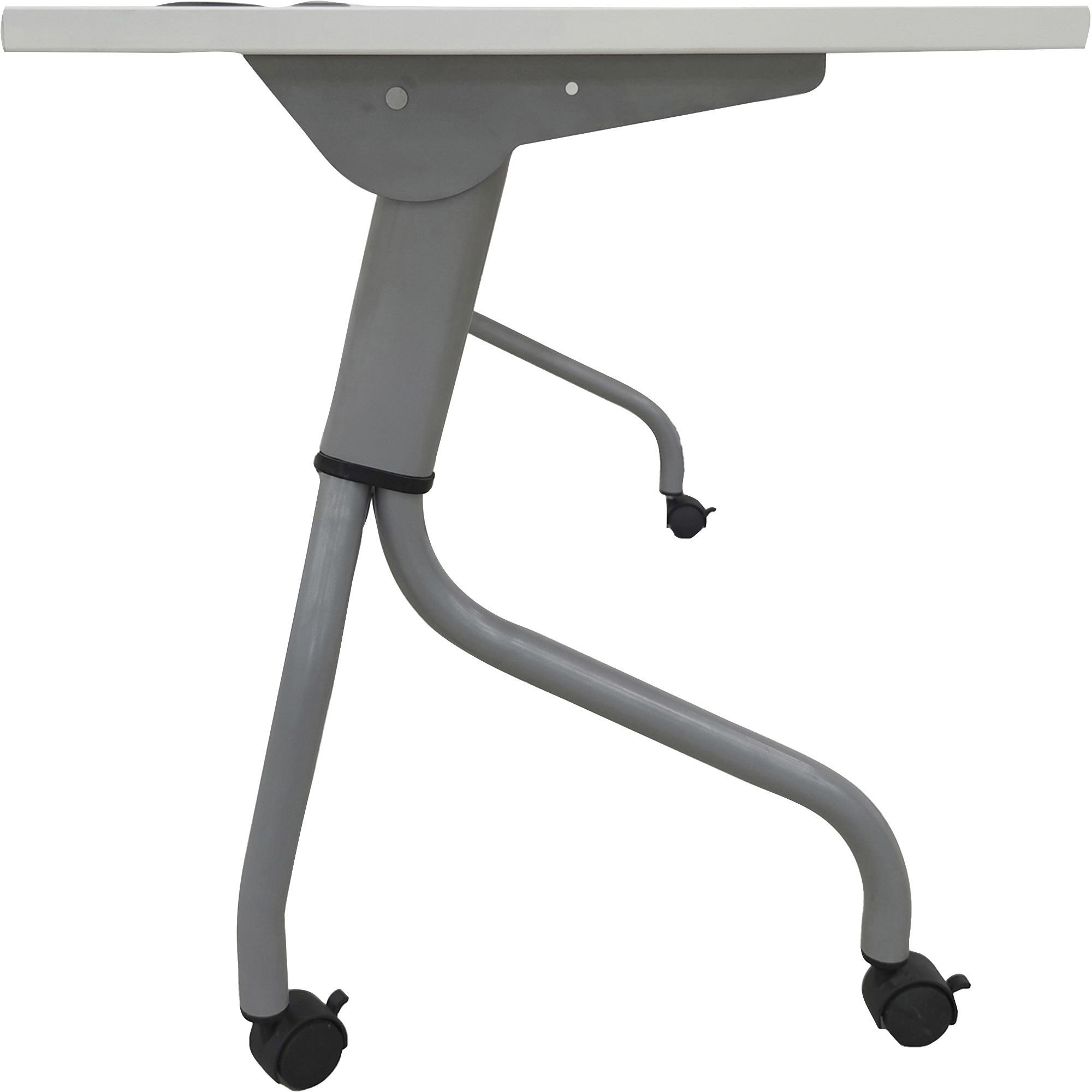 Lorell White Laminate Flip Top Training Table