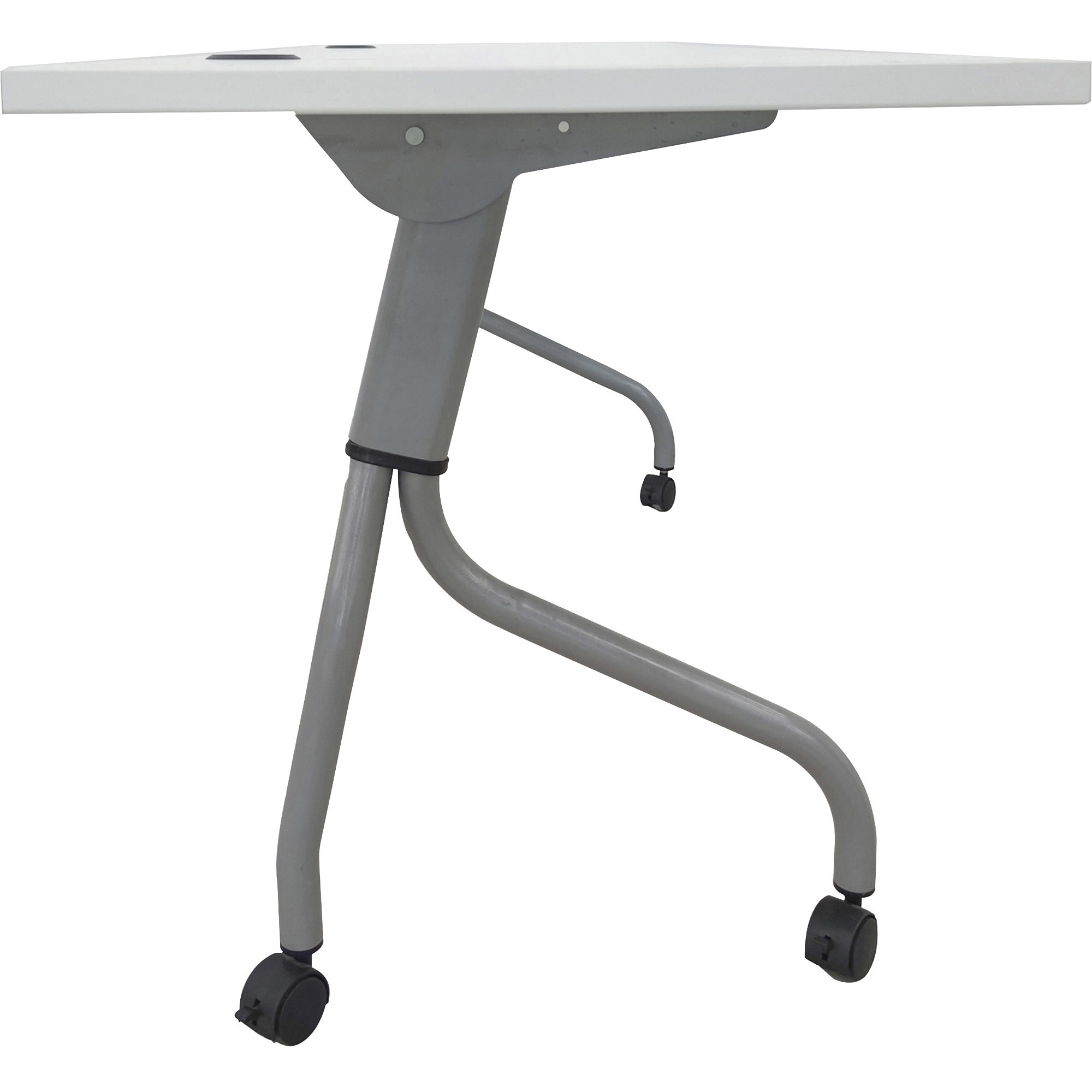 Lorell White Laminate Flip Top Training Table