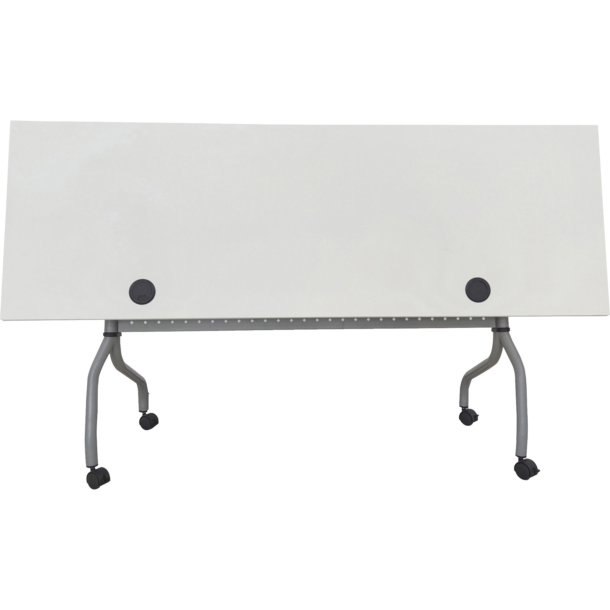 Lorell White Laminate Flip Top Training Table