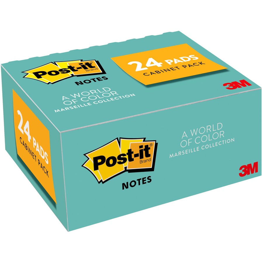 Post-It&Reg Greener Notes Value Pack - Beachside Cafe Color Collection