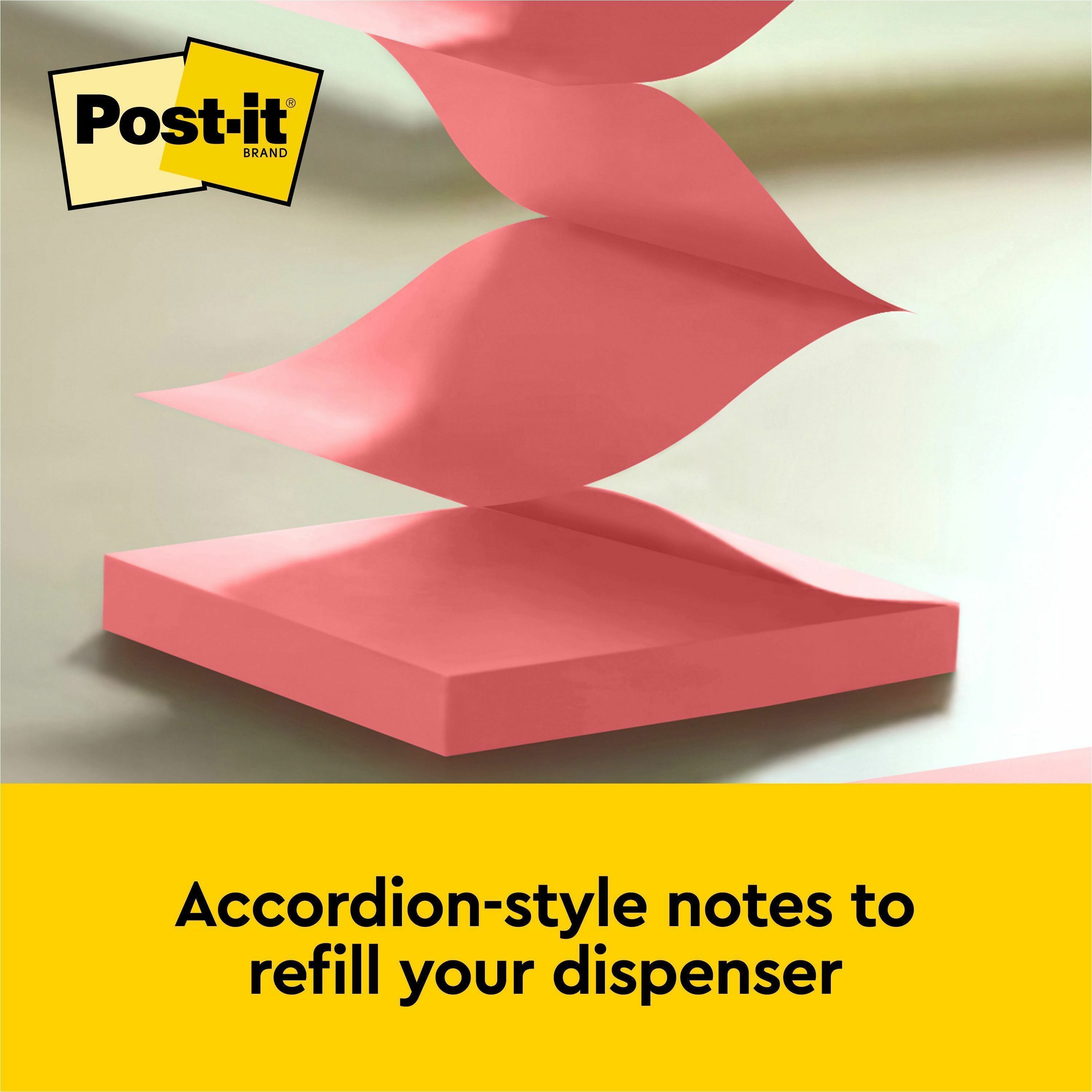 Post-It&Reg Super Sticky Dispenser Notes - Supernova Neons Color Collection