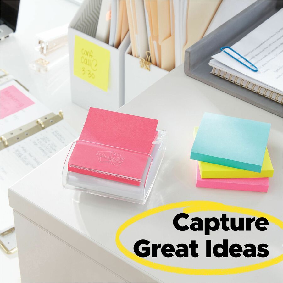Post-It&Reg Super Sticky Dispenser Notes - Supernova Neons Color Collection