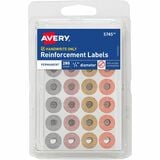 Avery&Reg Reinforcement Labels on Small Sheets