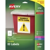Avery&Reg Easy Peel Full Sheet Durable Id Labels