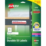 Avery&Reg Durable Easy Peel&Reg Id Labels Sure Feed&Reg Technology Permanent Adhesive 58 X 3 256 Labels (6792)