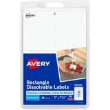 Avery&Reg Dissolvable Rectangle Labels