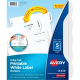 Avery&Reg Big Tab Printable White Label Dividers