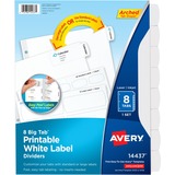 Avery&Reg Big Tab Printable White Label Dividers