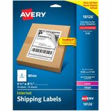 Avery&Reg Internet Shipping Labels Trueblock&Reg Technology Permanent Adhesive 5-12 X 8-12 20 Labels (18126)