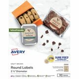 Avery&Reg Print-to-the-Edge Kraft Brown Labels