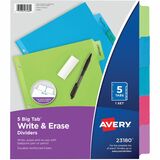 Avery&Reg Big Tab Write & Erase Dividers