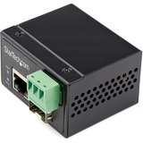 Startechcom Industrial Fiber to Ethernet Media Converter - 100mbps Sfp to Rj45cat6 Smmm - Fiber to Copper Network - Ip-30 12v Input