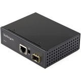 Startechcom Industrial Fiber to Ethernet Media Converter - 1gbps Sfp to Rj45cat6 - Smmm Fiber to Copper Gigabit Network Ip-30 12v Input