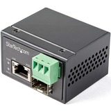 Startechcom Poe Industrial Fiber to Ethernet Media Converter 30w - Sfp to Rj45 - Smmm Fiber to Gigabit Copper Mini Size Ip-30