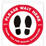 Avery&Reg Social Distance Please Wait Here Floor Decal