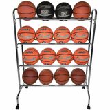 Champion Sports 16 Ball Powder-Coated Ball Cart