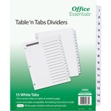 Avery&Reg Table N Tabs White Tab Numbered Dividers