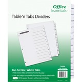 Avery&Reg Table N Tabs White Tab Monthly Dividers