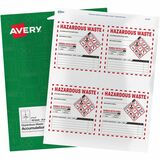 Avery&Reg Preprinted Hazardous Waste Handwrite Labels