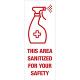 Avery&Reg Surface Safe This Area Sanitized Decals