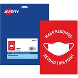 Avery&Reg Surface Safe Mask Required Wall Decals
