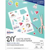 Avery&Reg Matte White Sticker Project Paper