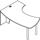 Groupe Lacasse Morpheo Collection Left Ellipse Table