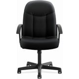 Hon High-Back Executive Chair Center-Tilt Fixed Arms Black Fabric
