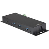 Startechcom 4 Port Usb C Hub 10gbps - Metal Industrial Usb 32 Gen 2 Type-C Hub - 3a1c - Usb-C or Usb-a Host - Mountable - Esdsurge