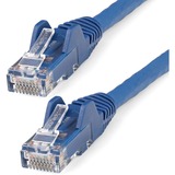Startechcom 30cm(1ft) Cat6 Ethernet Cable Lszh (Low Smoke Zero Halogen) 10 Gbe Snagless 100w Poe Utp Rj45 Blue Network Patch Cord Etl