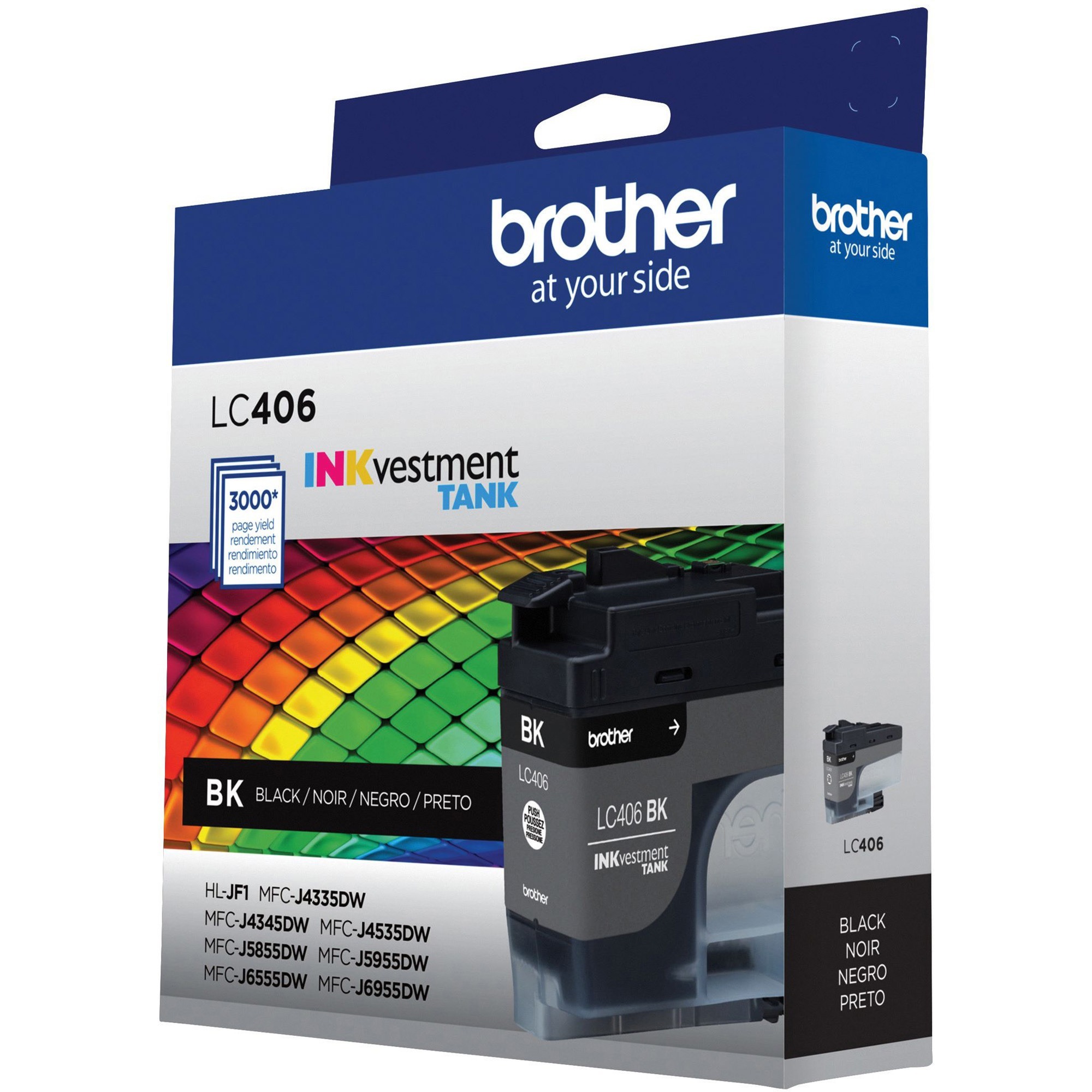 Brother Inkvestment Lc406bk Original Standard Yield Inkjet Ink Cartridge - Single Pack - Black - 1 Each
