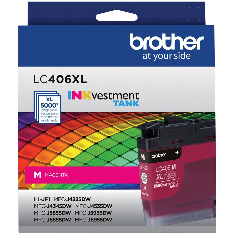 Brother Inkvestment Lc406xlm Original High Yield Inkjet Ink Cartridge - Single Pack - Magenta - 1 Each