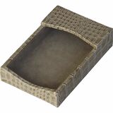 Protacini Breeze Beige Italian Patent Leather 4 X 6 Memo Holder
