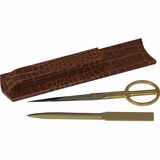 Protacini Cognac Brown Italian Patent Leather Library Set