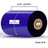 Clover Technologies Thermal Transfer Ribbon - Alternative for Zebra 0600bk15245 - Black - 1 Carton