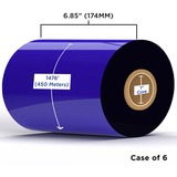 Clover Technologies Thermal Transfer Ribbon - Alternative for Zebra 0600bk17445 - Black - 1 Carton