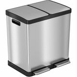 Hls Commercial 16-Gallon Combination Recycle Trash Can