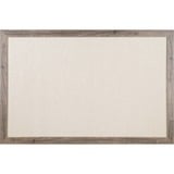 U Brands Linen Bulletin Board 35 X 23 Rustic Wood Frame
