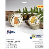 Avery&Reg Matte White Sure Feed Labels